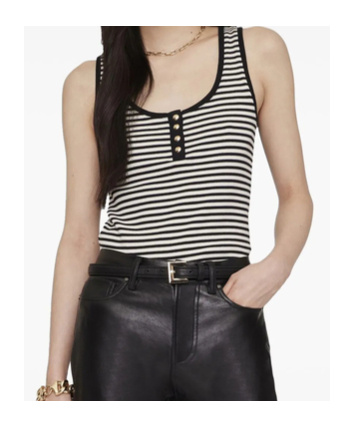 Shop Anine Bing Alessia Tank Top In Black