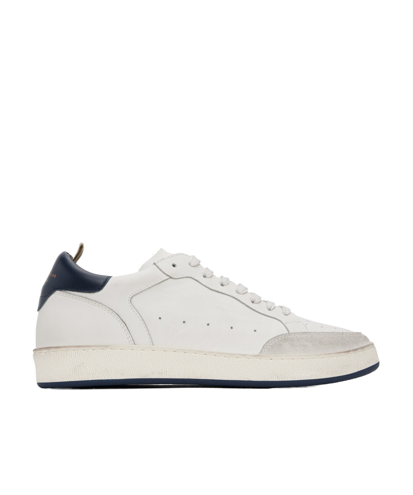 Officine Creative The Answer 001 Distressed Suede-trimmed Leather Sneakers In White