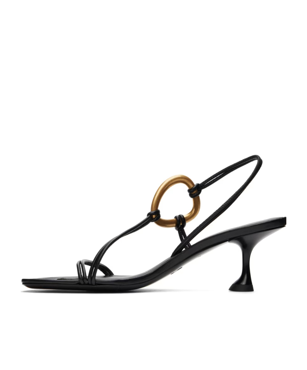 Proenza Schouler Hoop Slingbac Open-toed Heels Sandals In Black