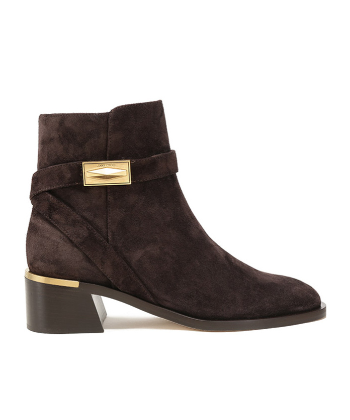 Jimmy Choo Diantha 45 Suede Ankle Boots In Black