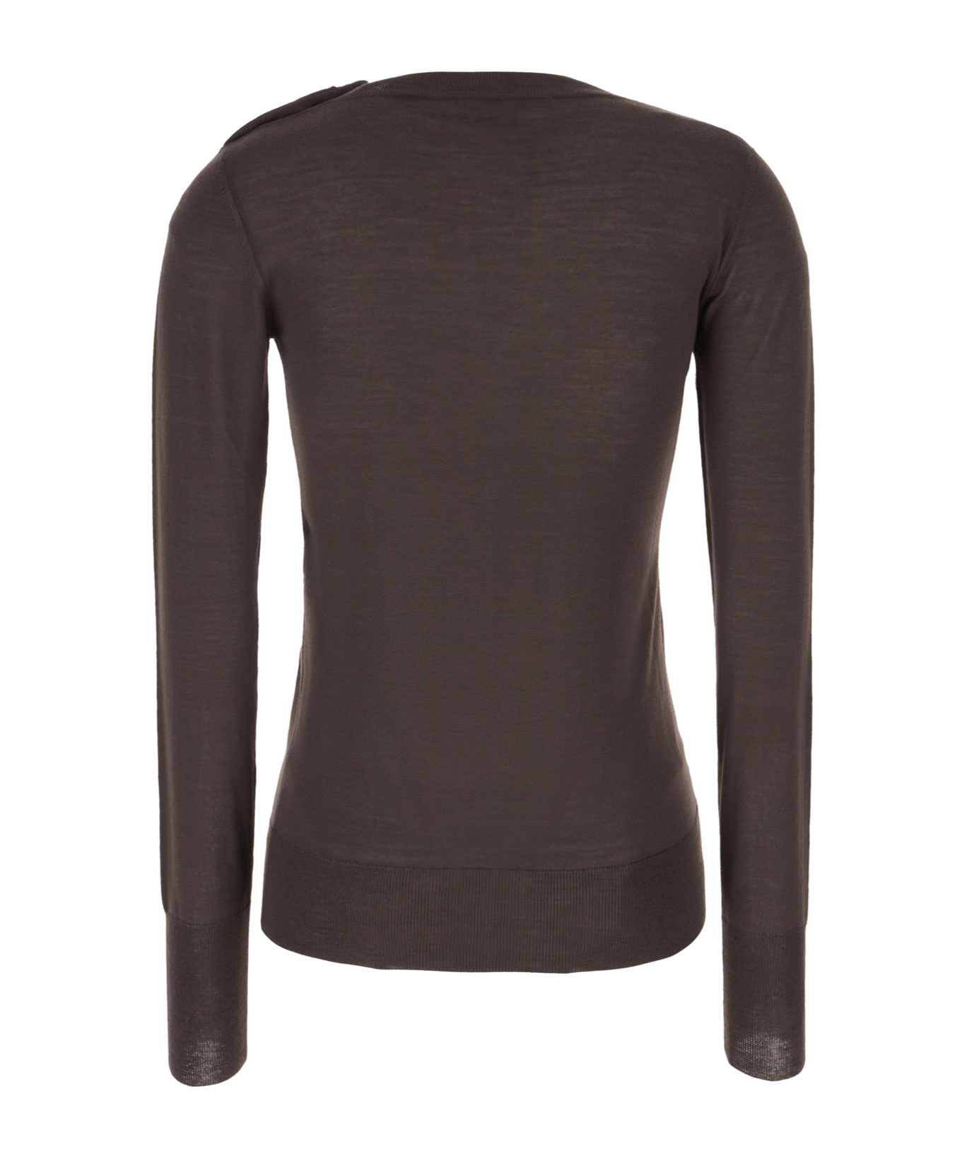 Stella Mccartney Dark Brown Wool Sweater In Black