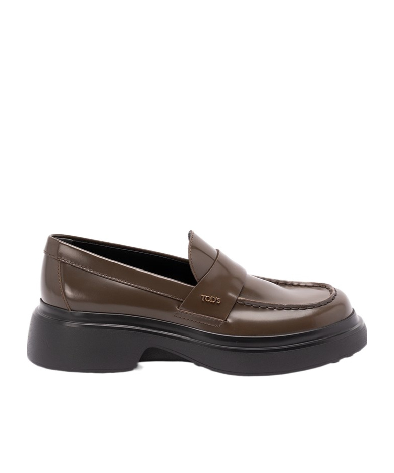 Tod's Sole Loafers In Brushed Calfskin In Brown