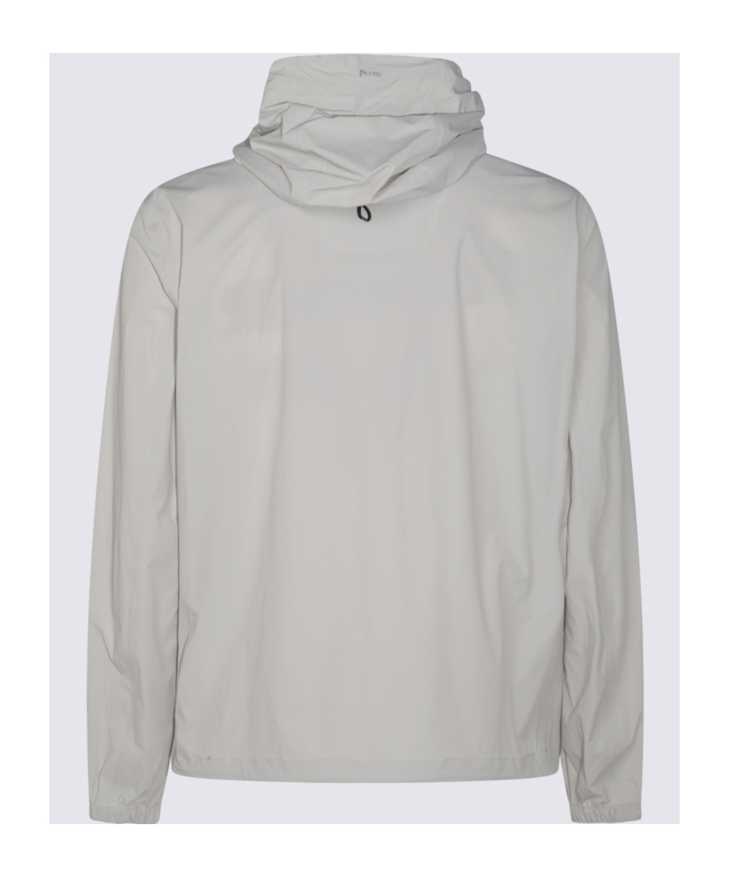 Herno Zip-up Hooded Jacket In Gray