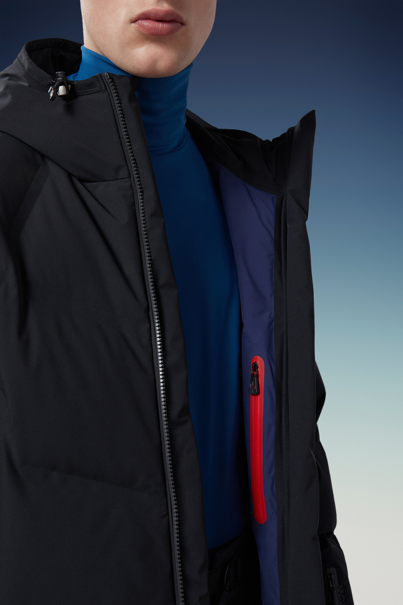 Moncler Logo-print Down Puffer Jacket In Black