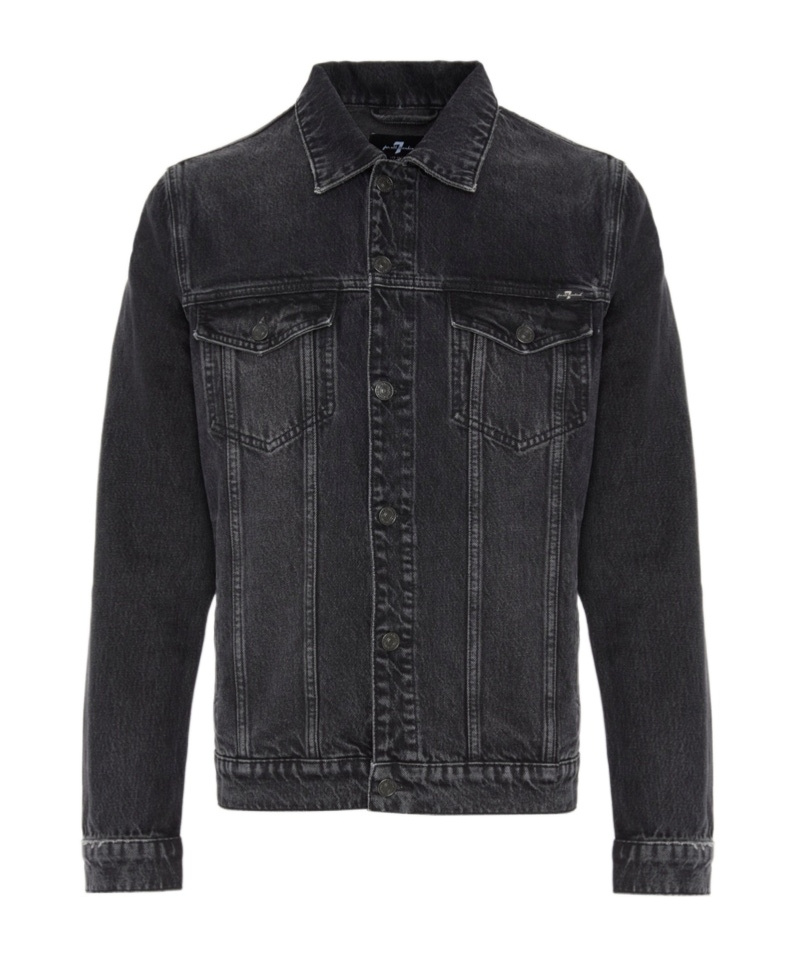 7 FOR ALL MANKIND LONG-SLEEVED DENIM COAT