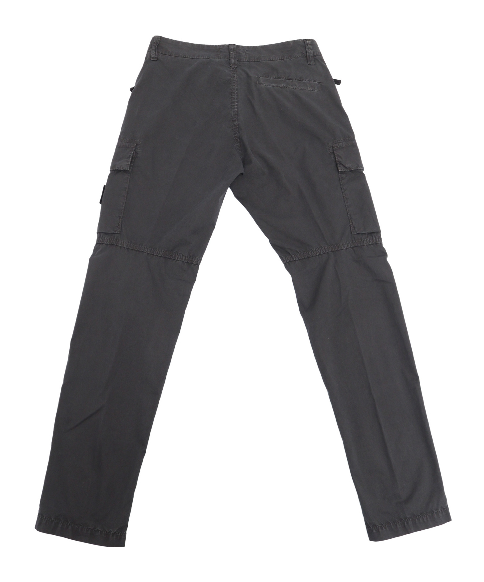 Stone Island Belt-loop Tapered Pants In Black