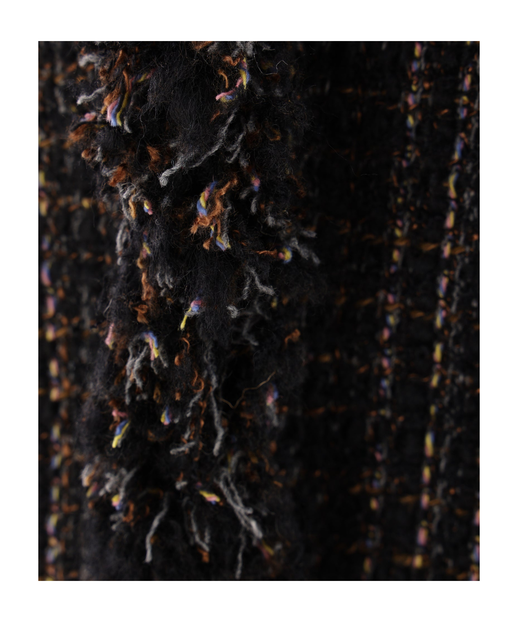 Sacai Fringed Jacket In Black