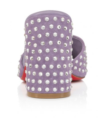 Shop Christian Louboutin Crystal Embellished Muller Shoes In Purple
