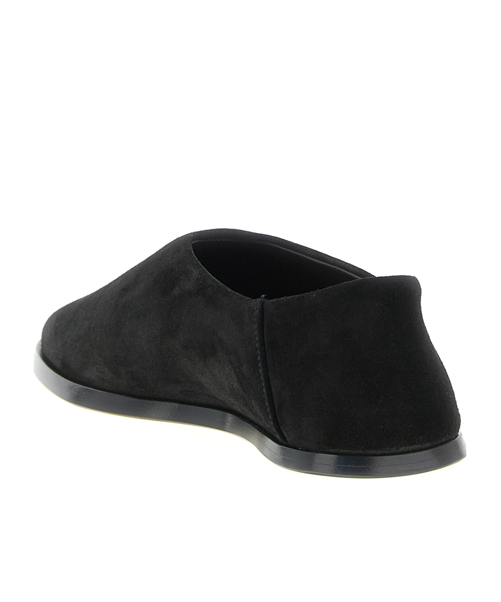 Fear Of God Suede Slip On Flat Sole Loafers In Black