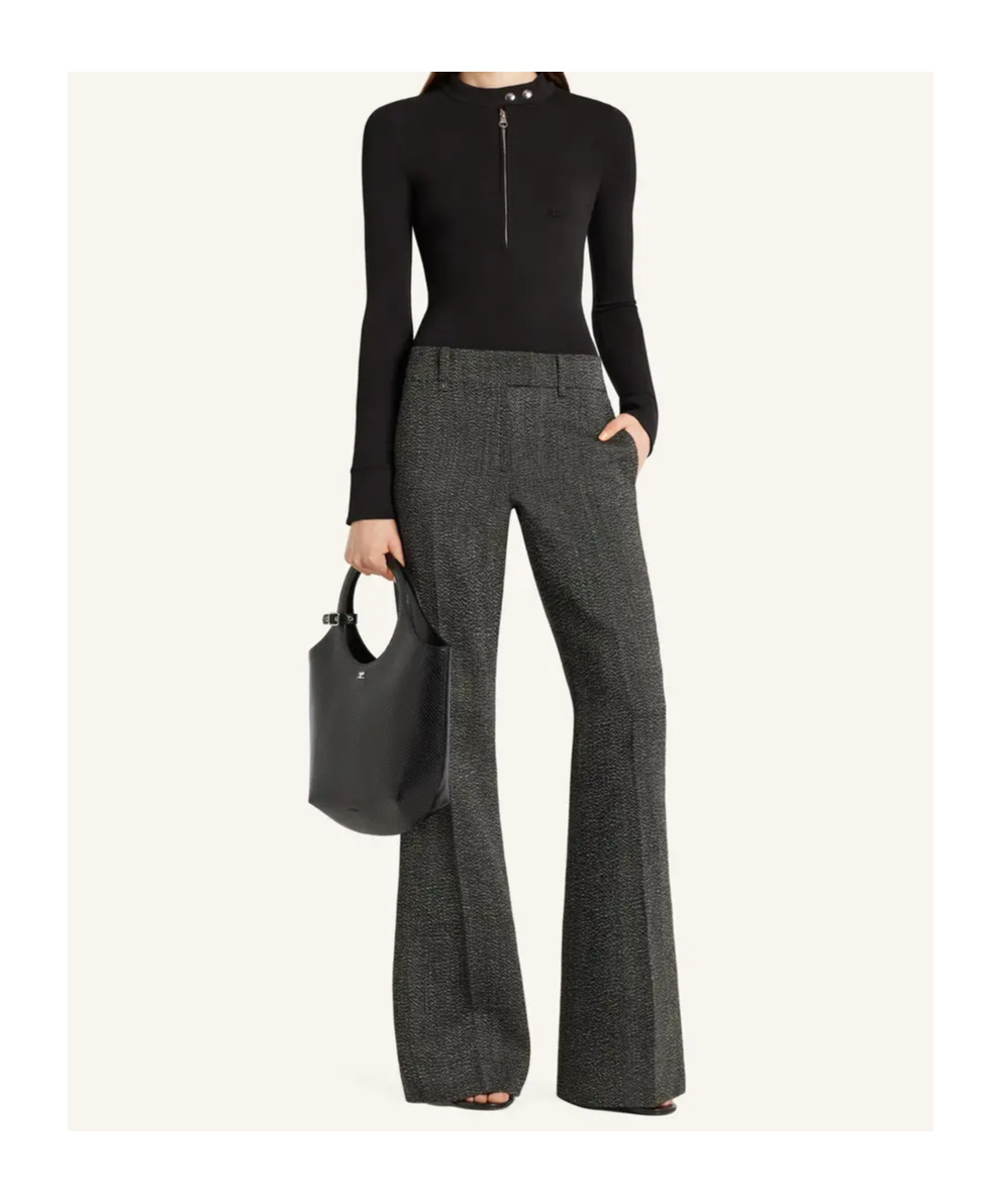Courrèges Wool Trousers In Gray