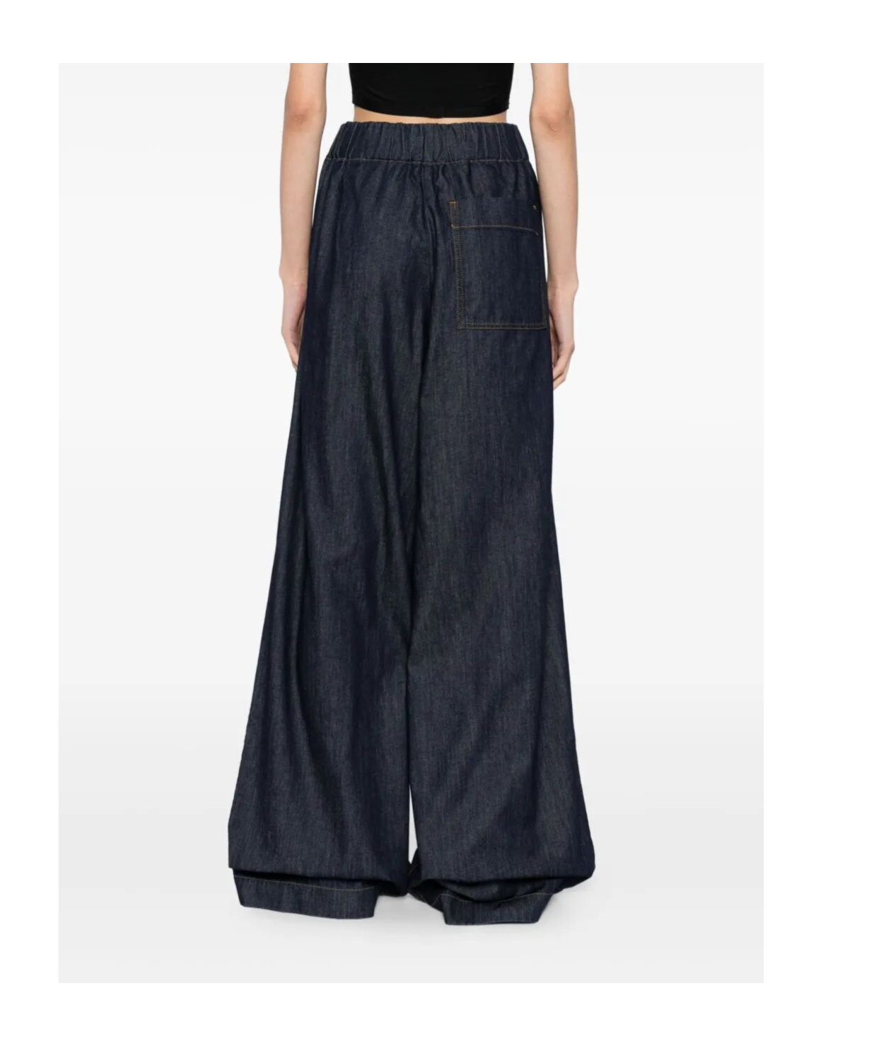 Dries Van Noten Elastic Waist Jeans In Black