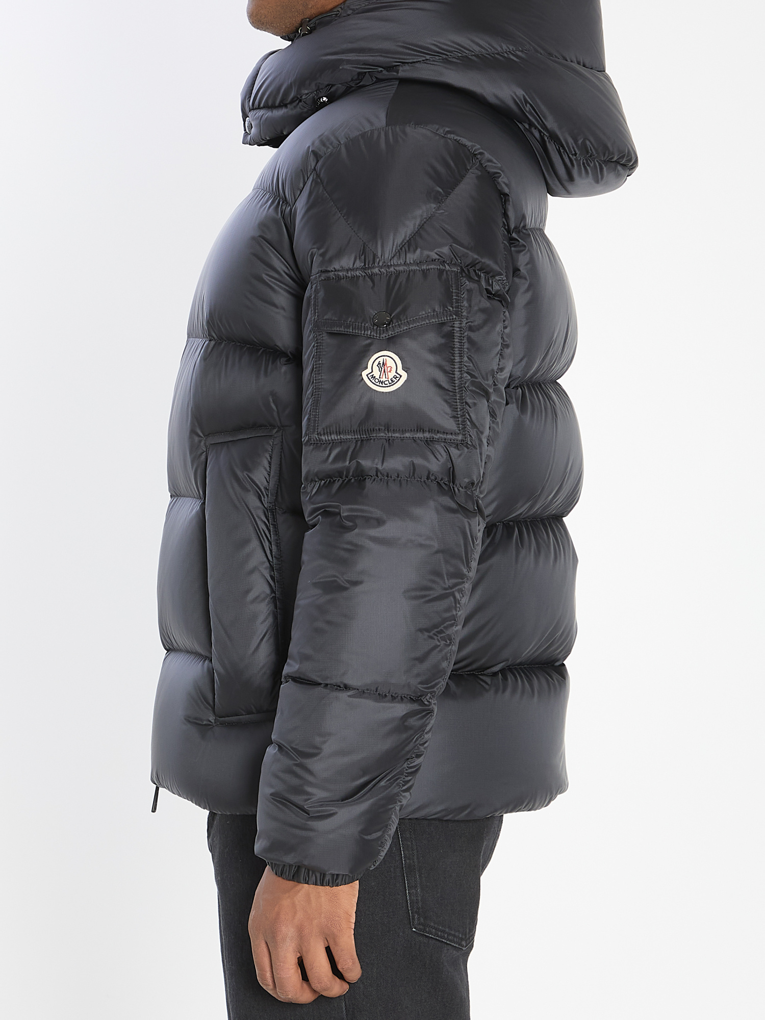 Moncler Mens Black Couyere Nylon-down Jacket In Black