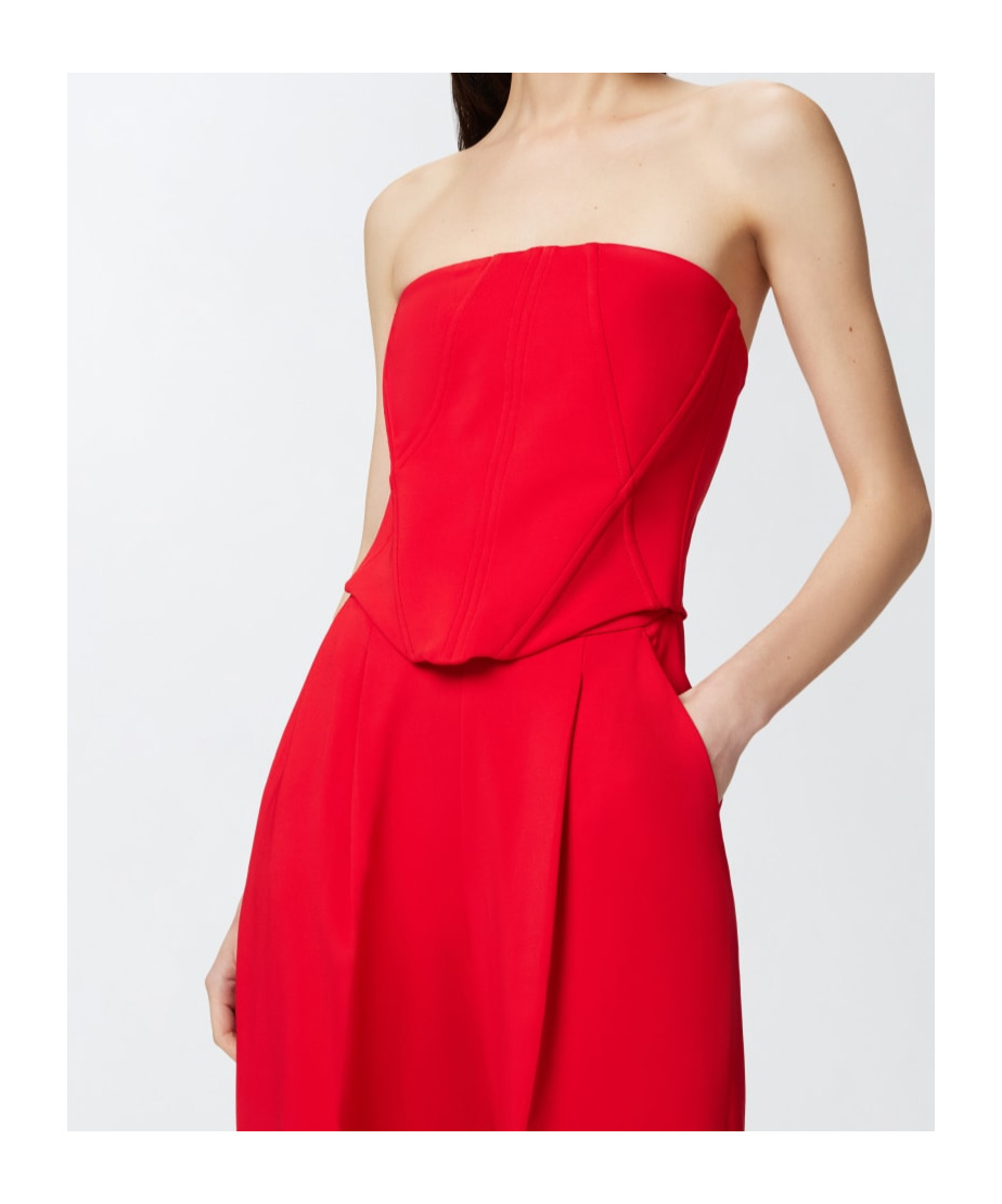 Shop Pinko Sleeveless Jumpsuit In Red