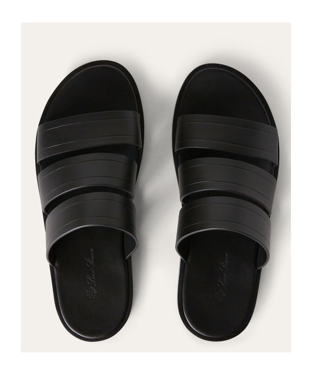 Loro Piana Naha Slippers In Black