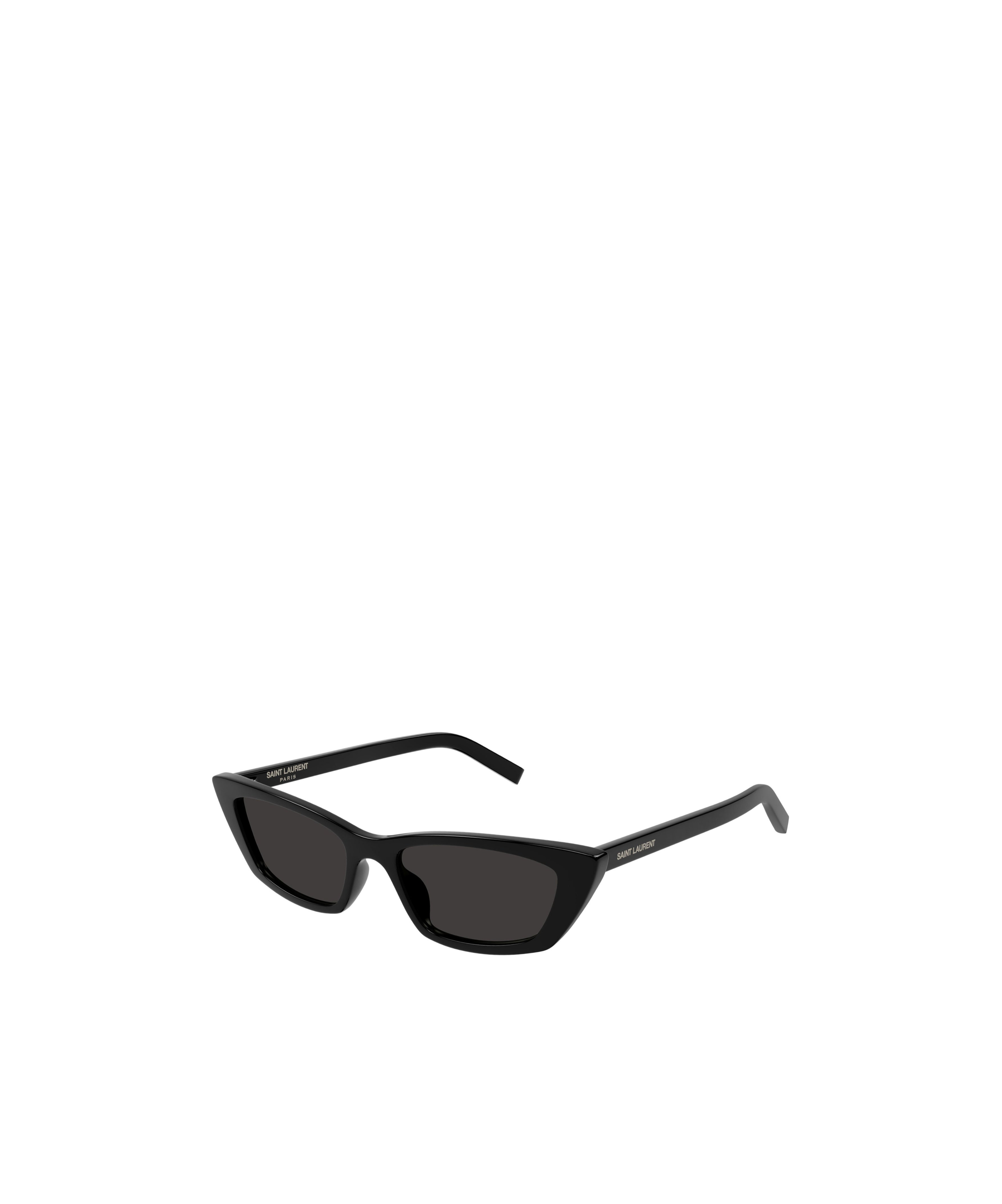 Saint Laurent Sleek Acetate Cat-eye Sunglasses In Black
