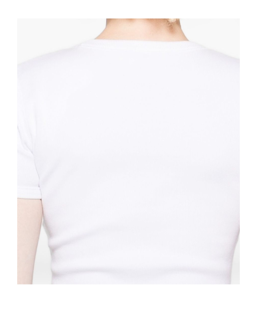 Alexander Mcqueen Logo-plaque Knitted Top In White