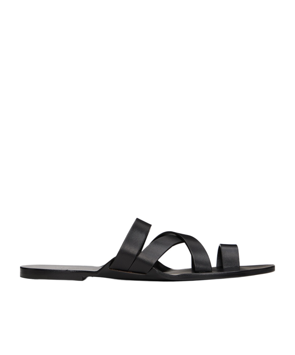 The Row Kris Cross-strap Sandals In Black