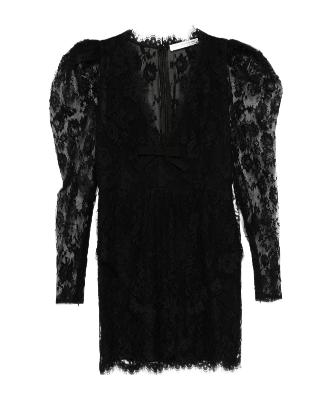 Alessandra Rich Lace Mini Dress In Black