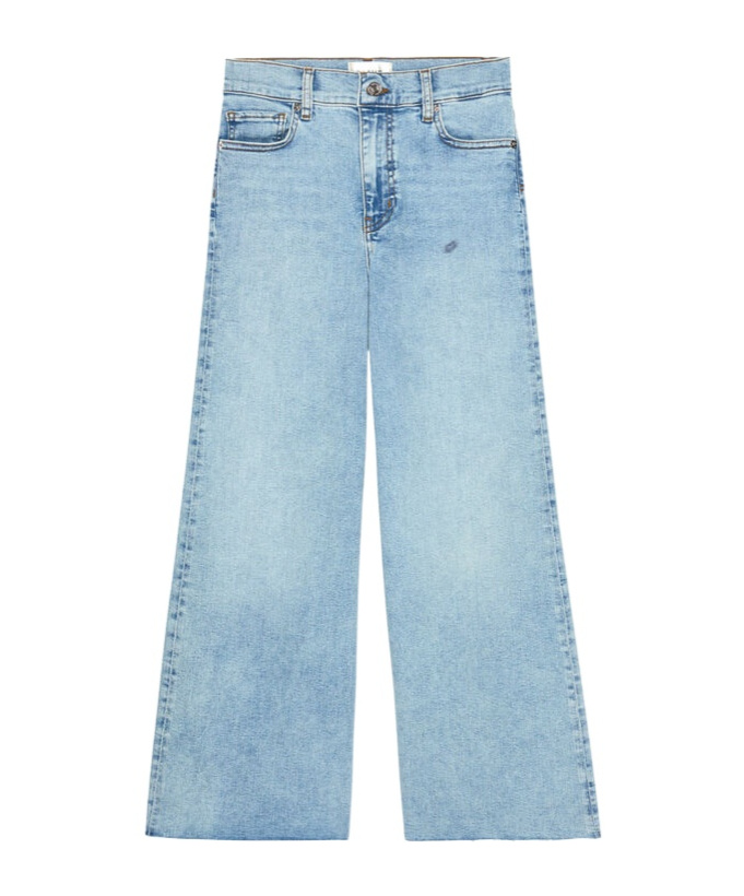 Frame High-rise Wide-leg Jeans In Blue