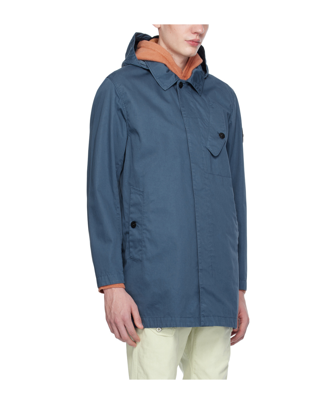 Stone Island Blue Patch Jacket In Blue