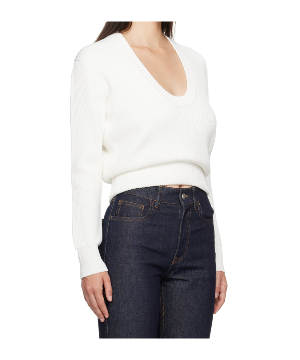 Coperni Long-sleeved Sweater In White