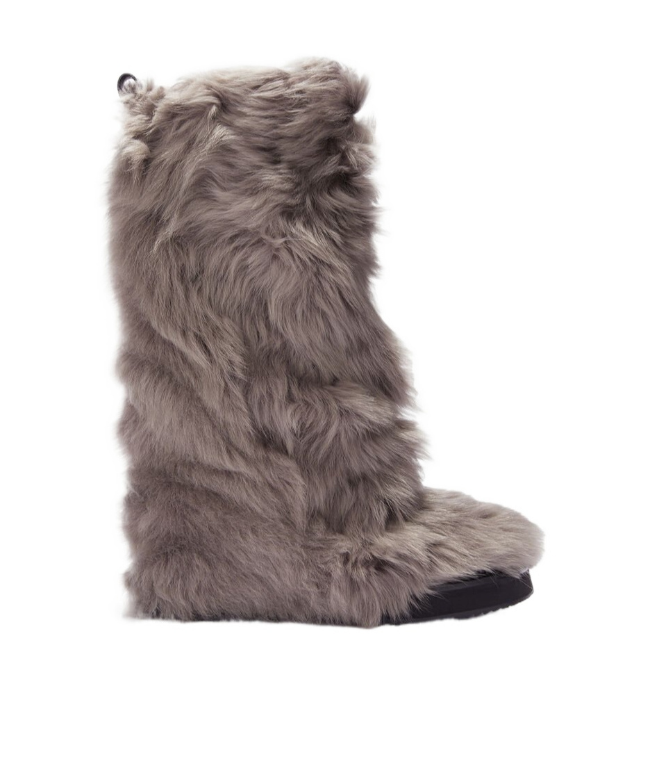 Attico Robin Combat Boot In Animal Print