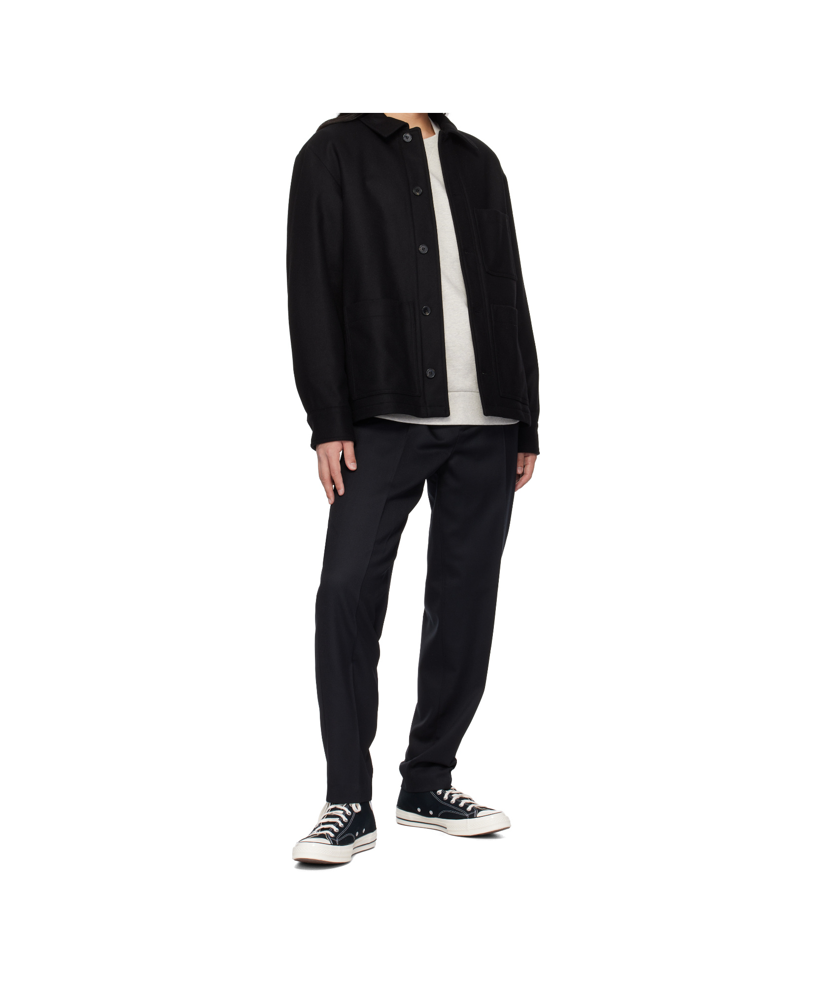 Apc Long Sleeve Casual Jacket In Gray
