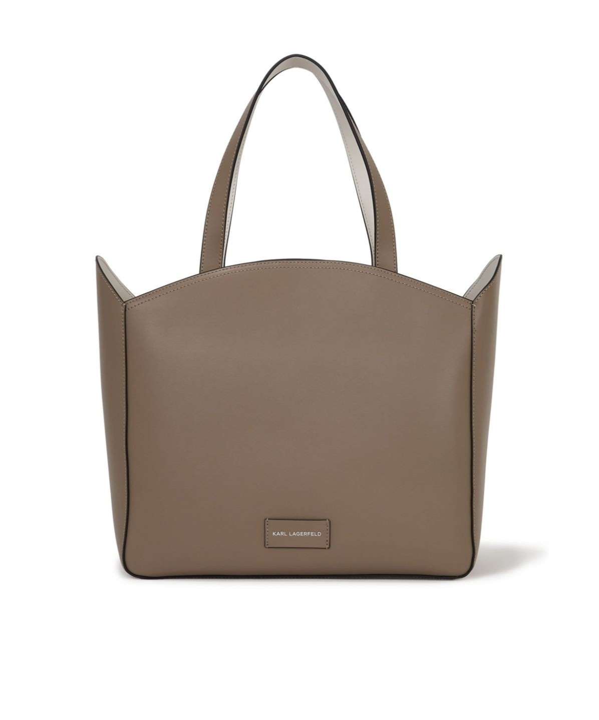 Karl Lagerfeld Large K/circle Perforated-design Tote Bag In Brown