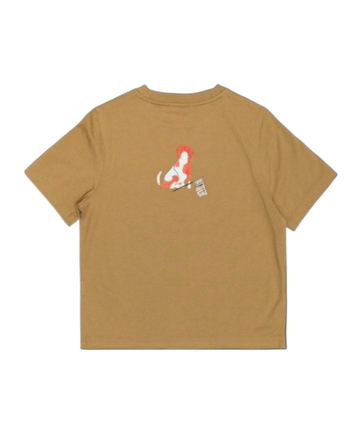 Burberry T-shirt With Colorful Print In Brown