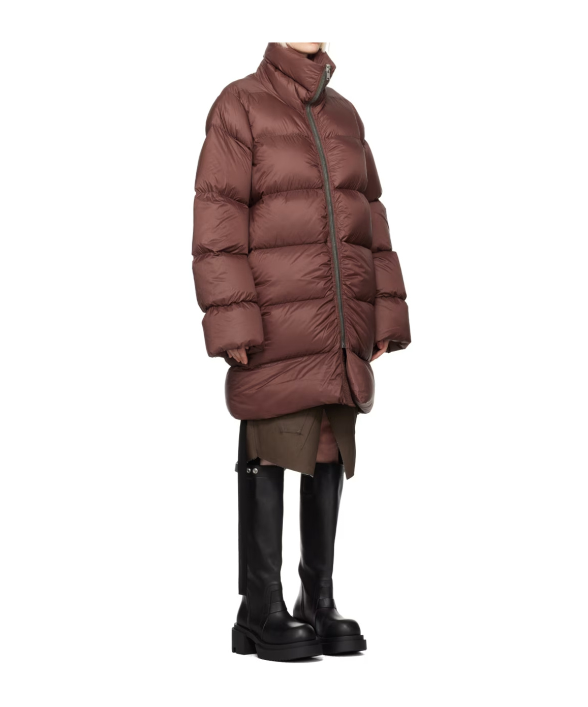 Rick Owens Turtle Quilted Down Jacket In Red