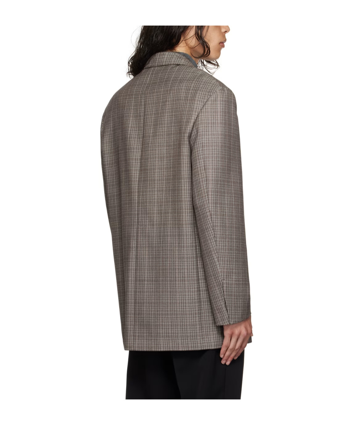 Jil Sander Gray Check Blazer In Gray