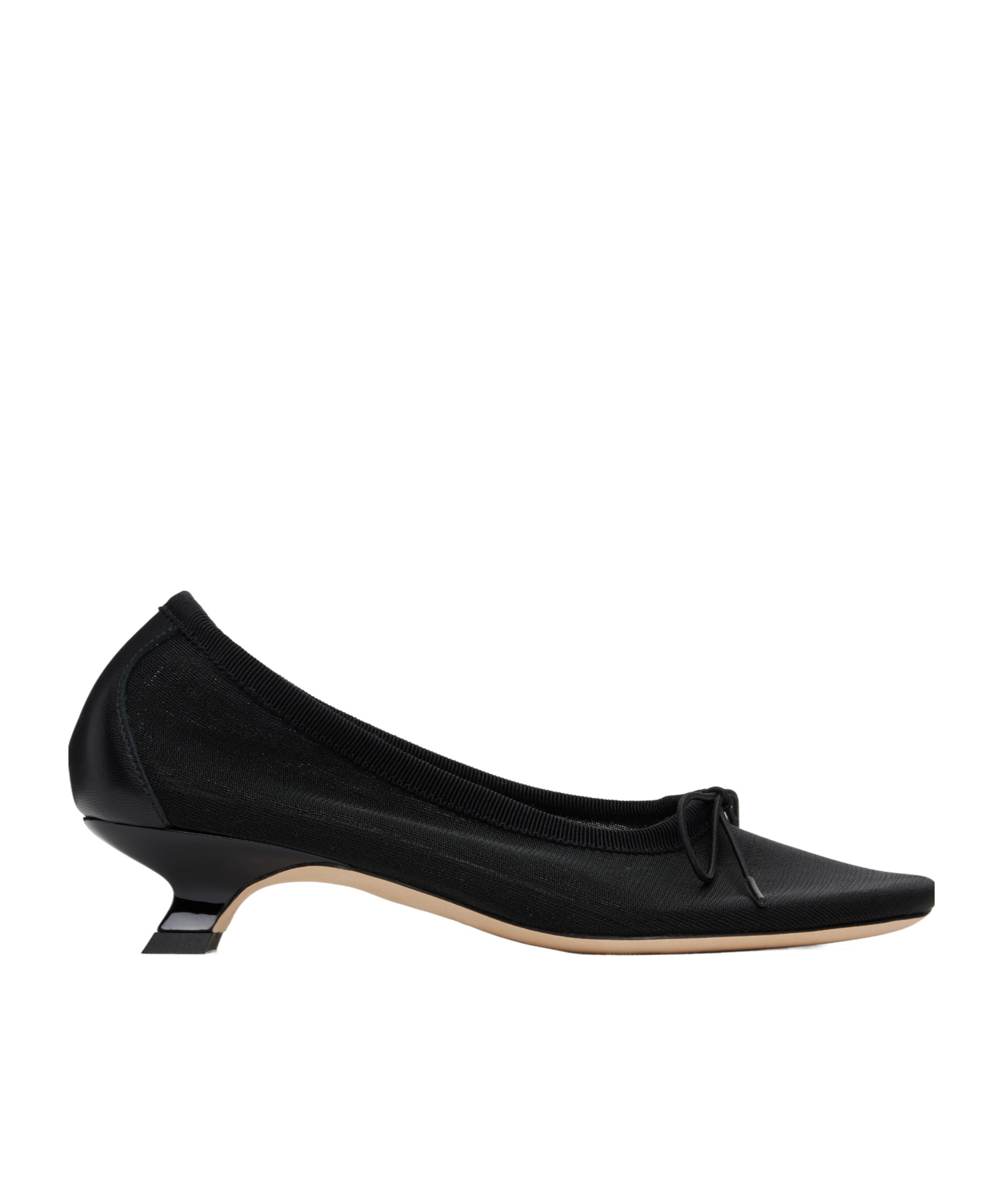 Simone Rocha Mesh Ballerina Low Heels In Black
