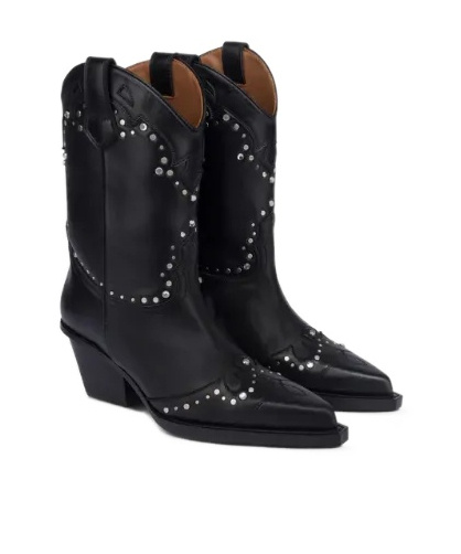 Paris Texas Thick Heeled Short Boots In Black
