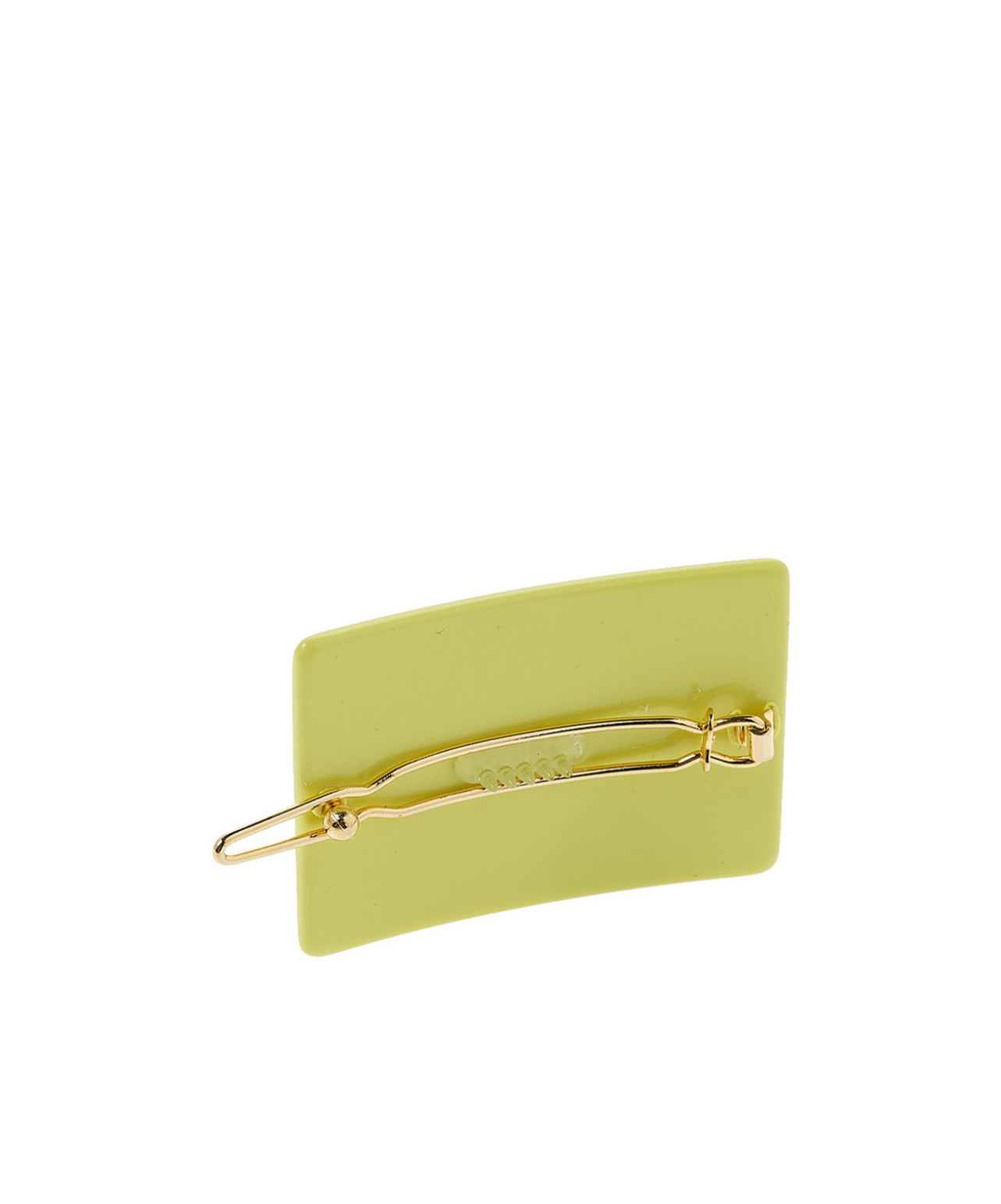 Fendi Logo Rectangular Hair Clip In Green