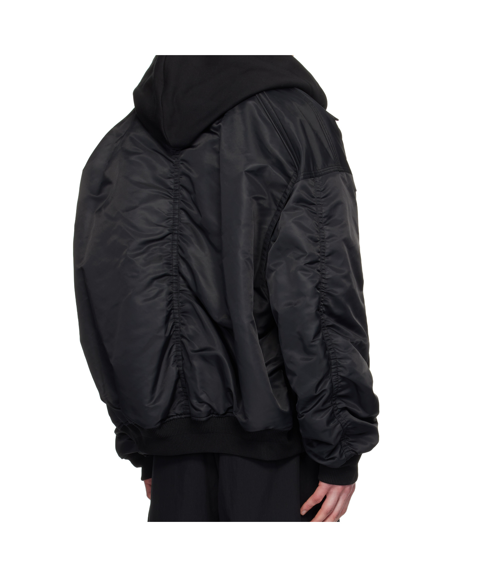 Juunj Ma-1 Work Bomber Jacket In Black