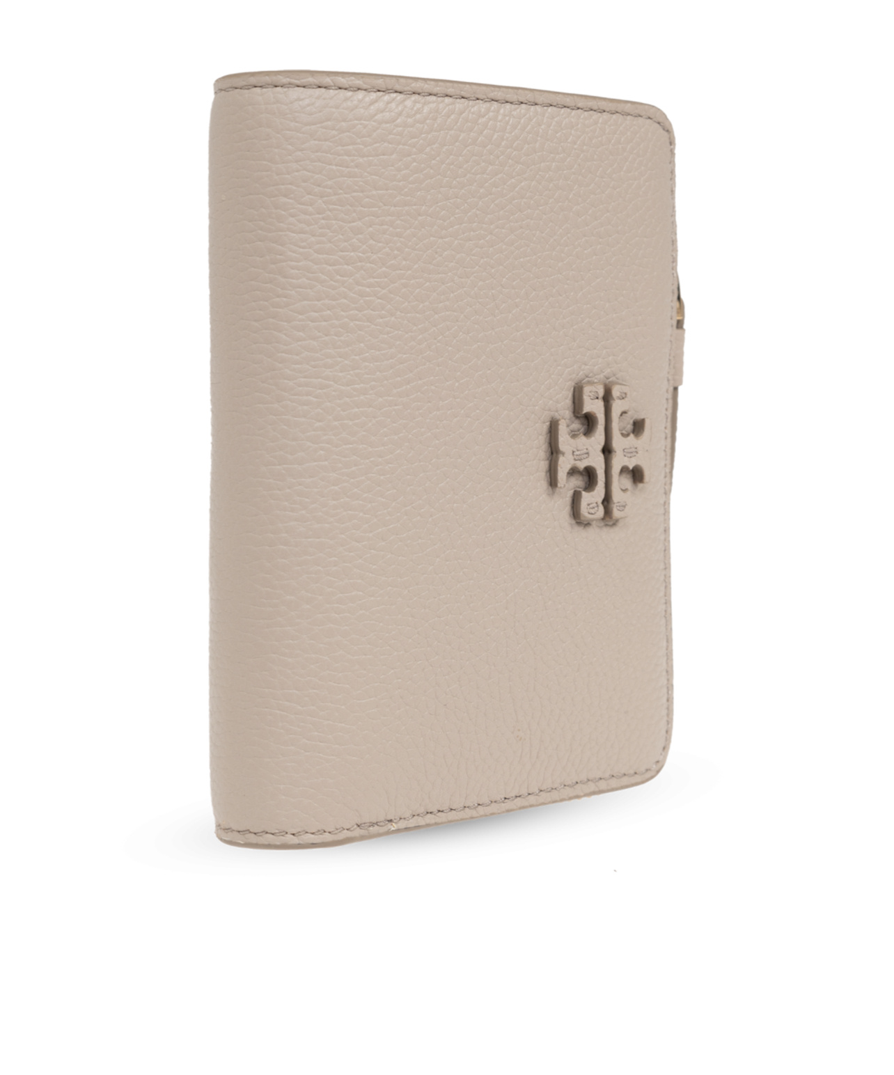 Tory Burch Leather Wallet With Logo In Nude