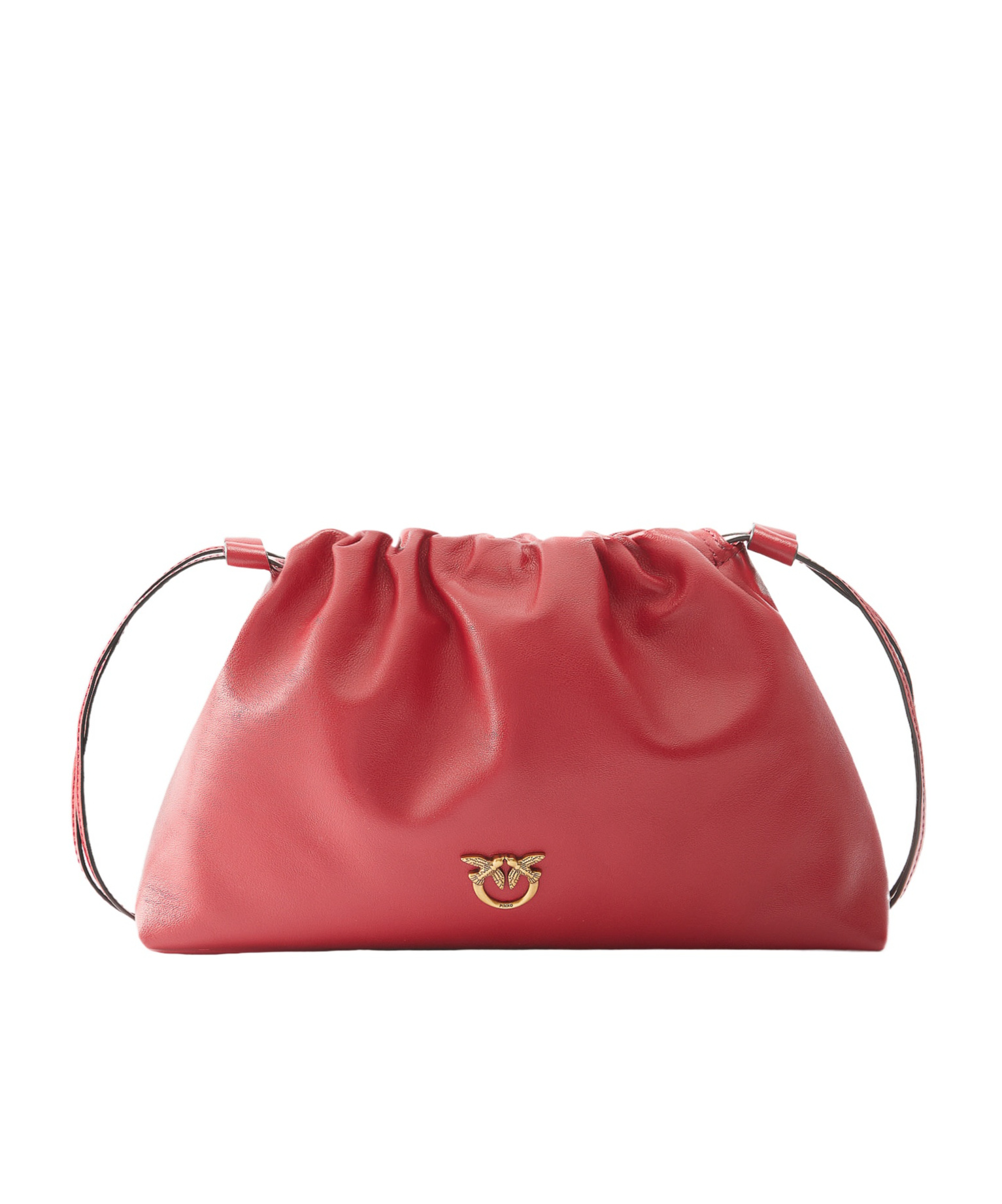 Pinko Drawstring Clutch In Red