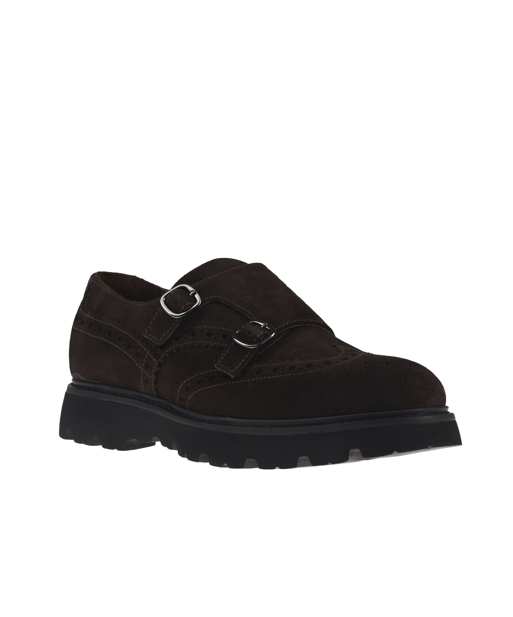 Doucal's Round Head Business Casual Shoes In Black