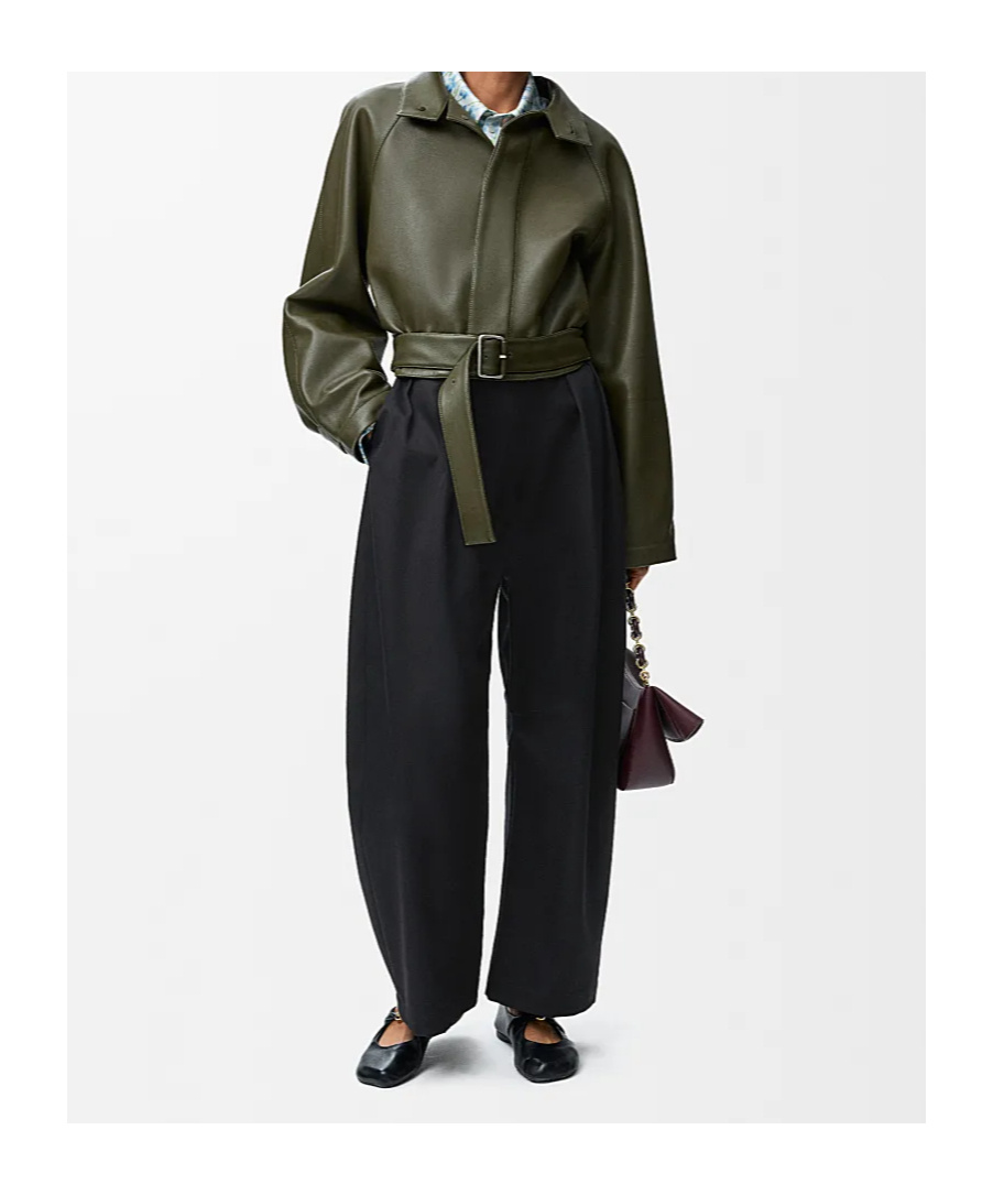 Loewe Barrel Trousers In Cotton And Silk In Black