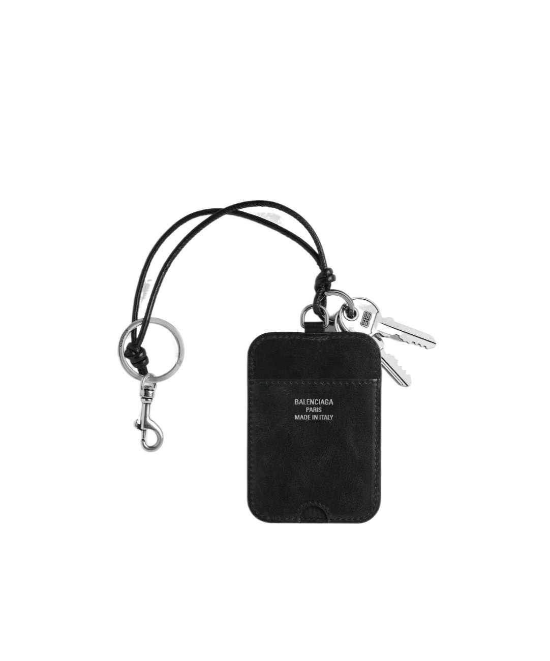 Balenciaga Men's Charm/keychain Lola In Black/silver In Multi
