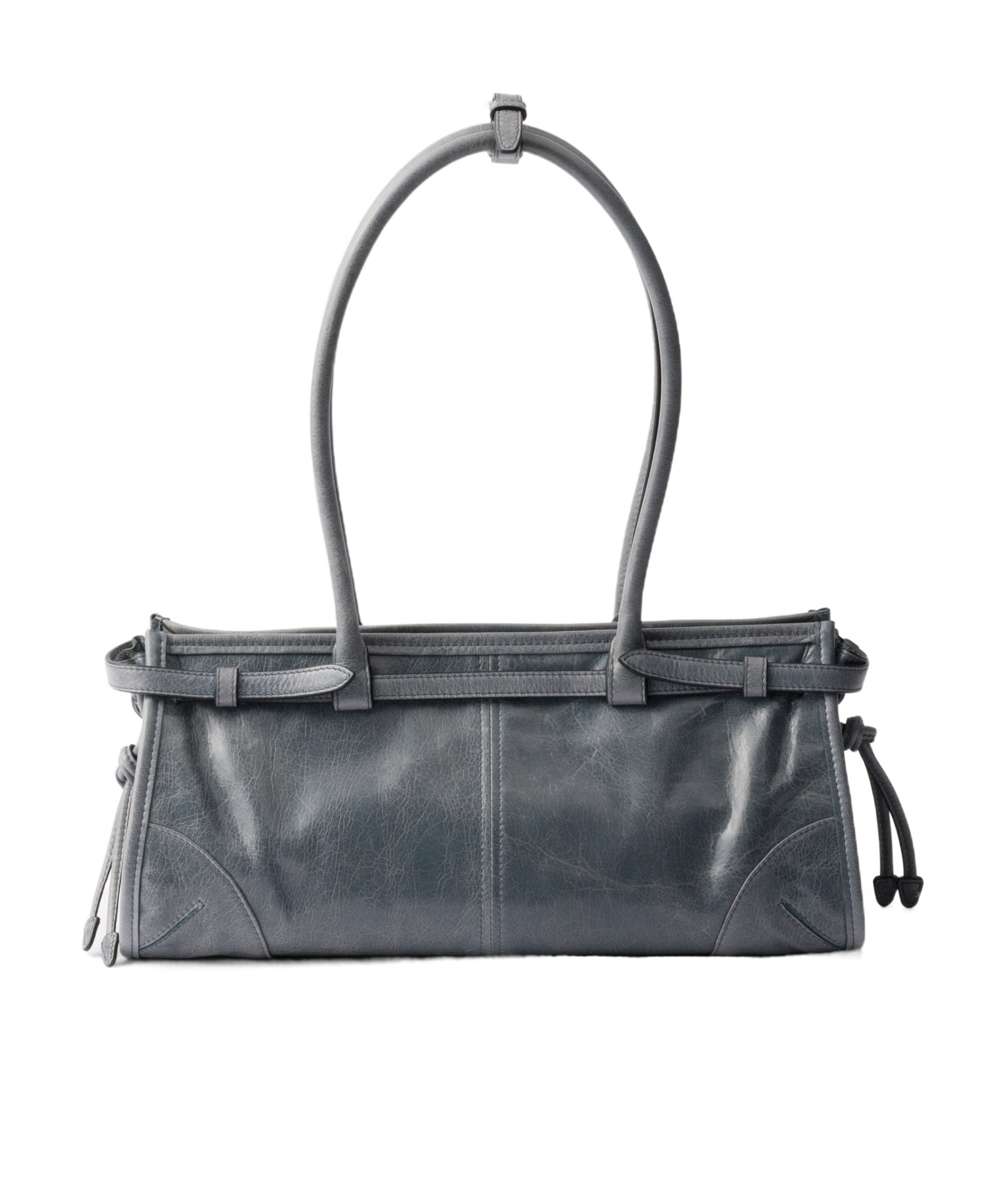 Prada Medium Soft Lux Shoulder Bag In Gray