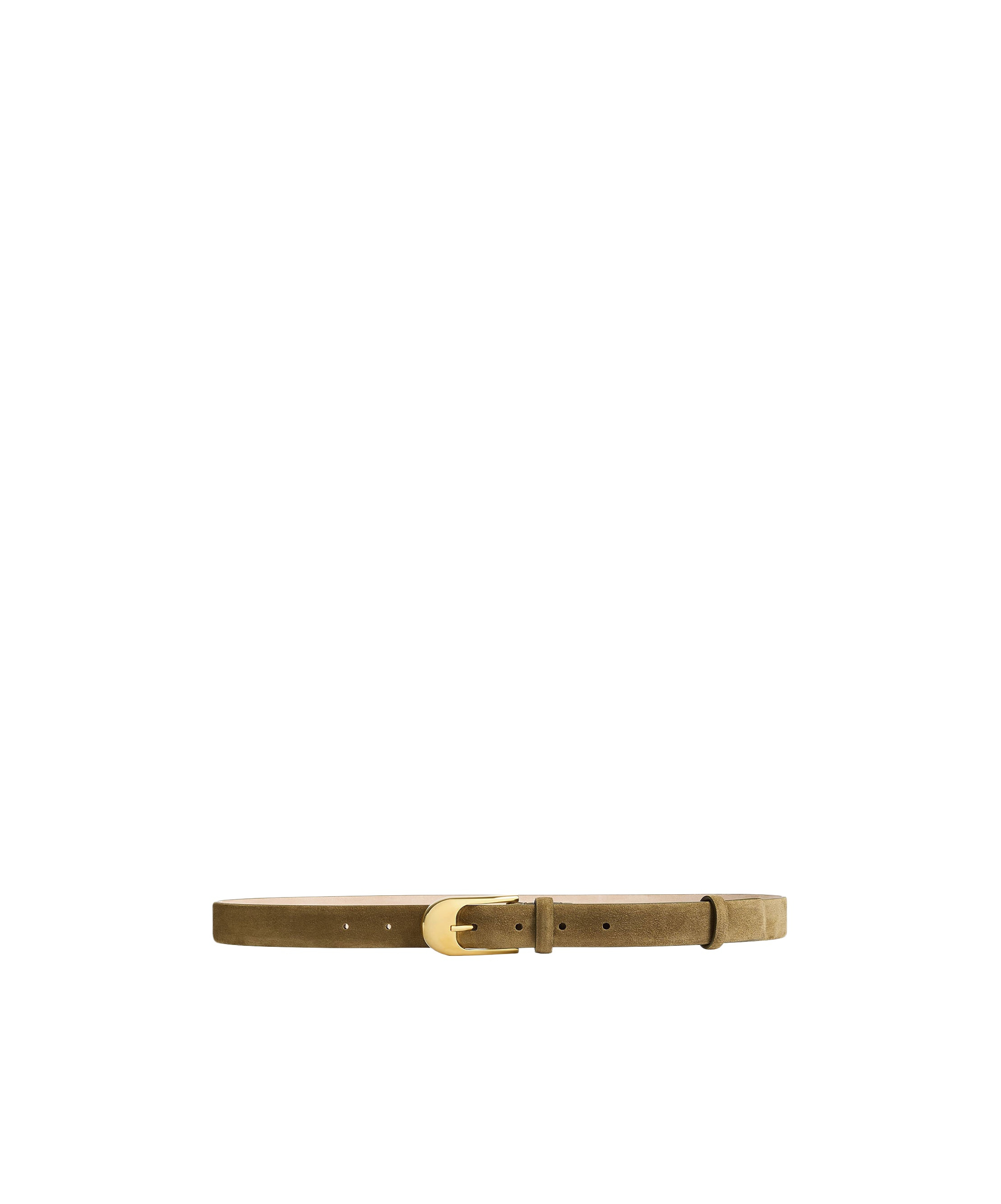 Khaite Beige Textured Buckle Belt In Brown