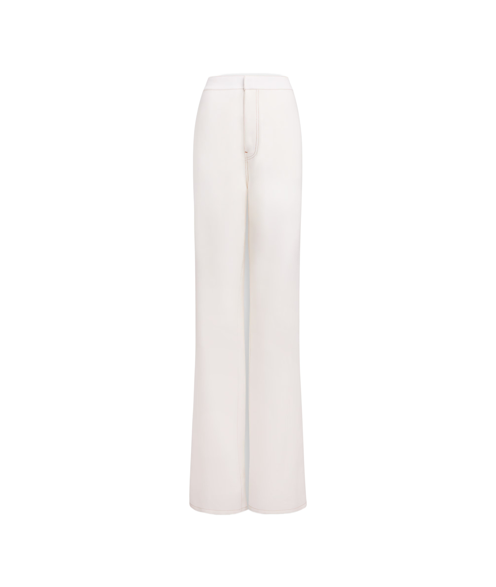 Alaïa Fluid Wool-silk Straight-leg Pants In Neutral