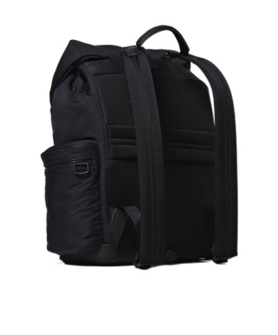 Zegna Flap Backpack In Black