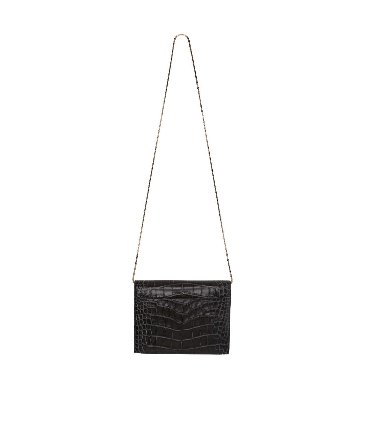 Boyy Buckle Travel Case Croco Embossed Leather Clutch Bag In Black