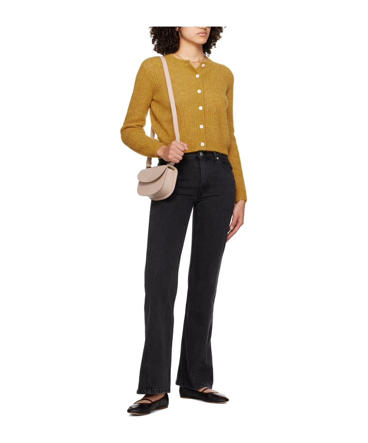 Apc Yellow Milo Cardigan In Brown