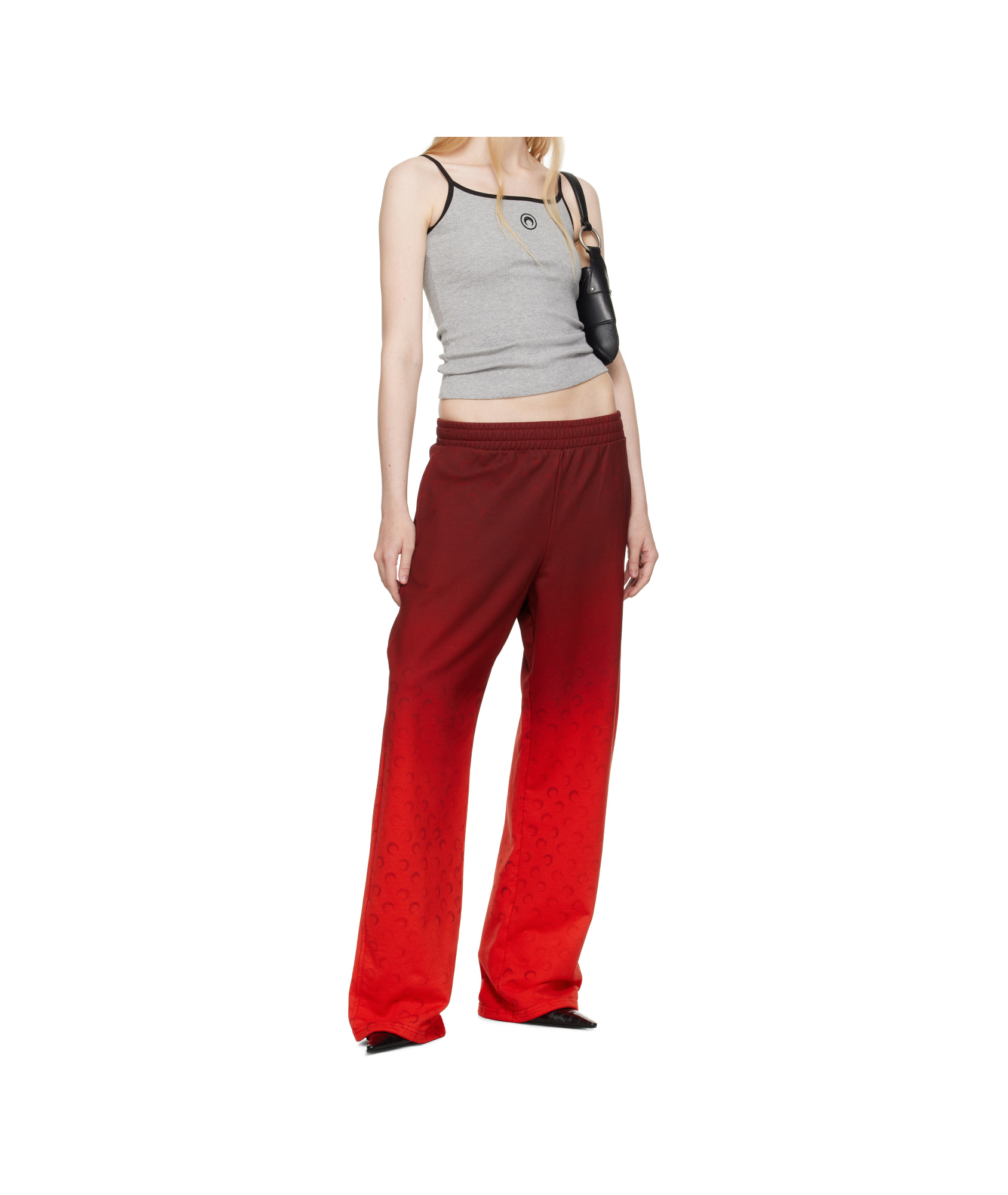 MARINE SERRE RED MOON FADED FLEECE SWEATPANTS