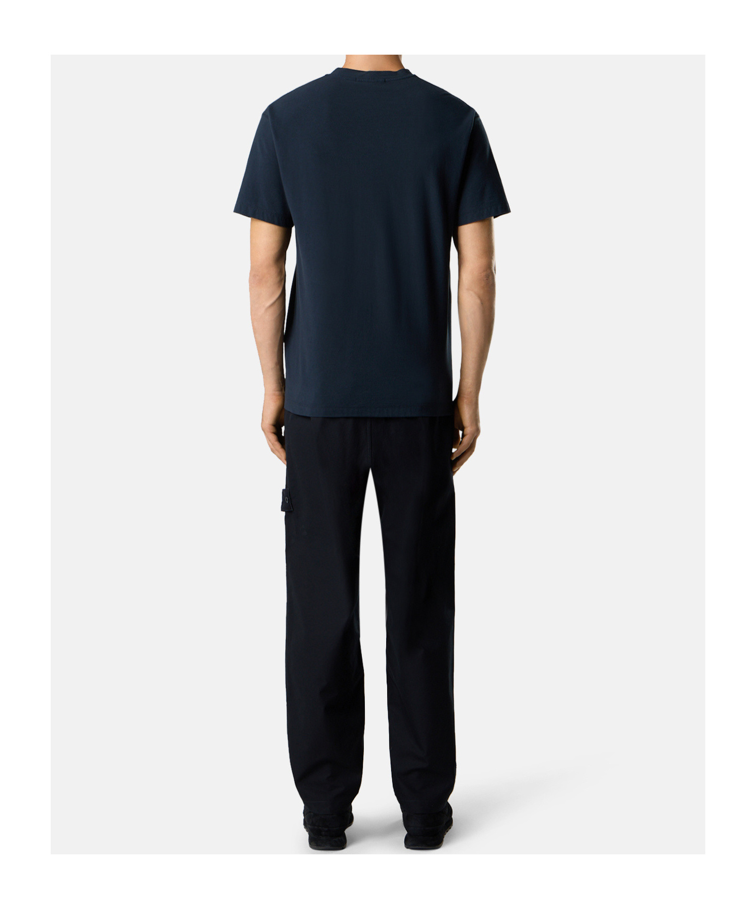 Stone Island Short-sleeve T-shirt In Cotton Jersey Crepe. In Blue