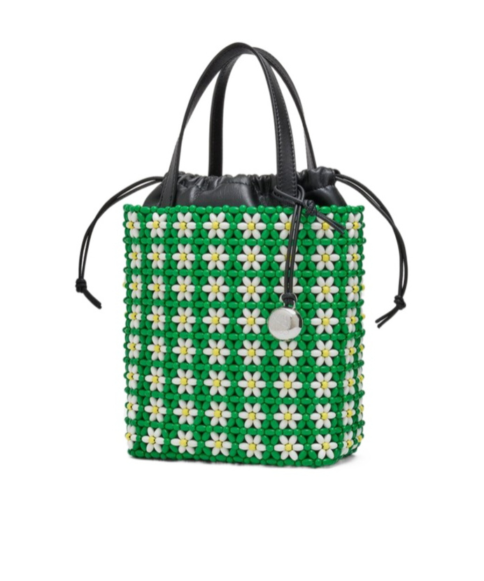 Loewe Mini Tote In Beads And Lambskin In Multi