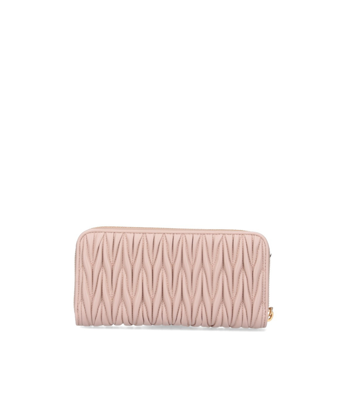 Miu Miu Large Zip Wallet In Nude